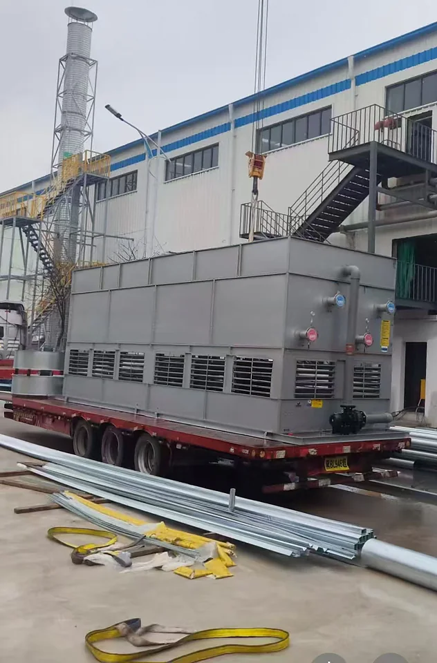 Single-cell galvanized cooling tower dispatch on trailer