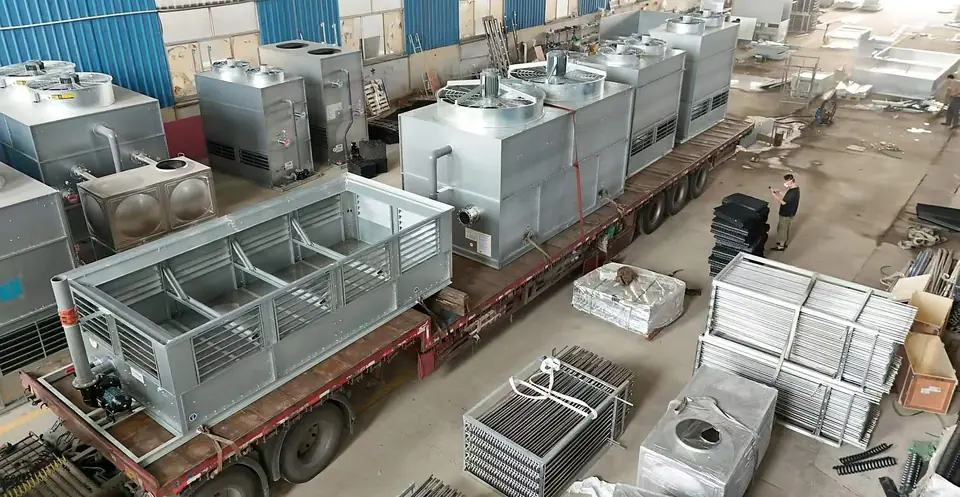 Large batch galvanized cooling tower dispatch preparation