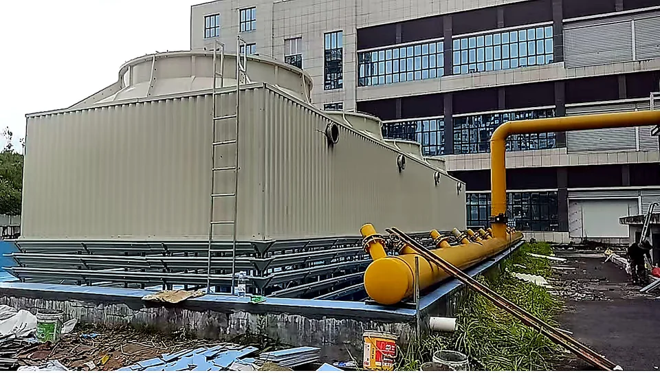 Cooling tower project with pipe rack integration