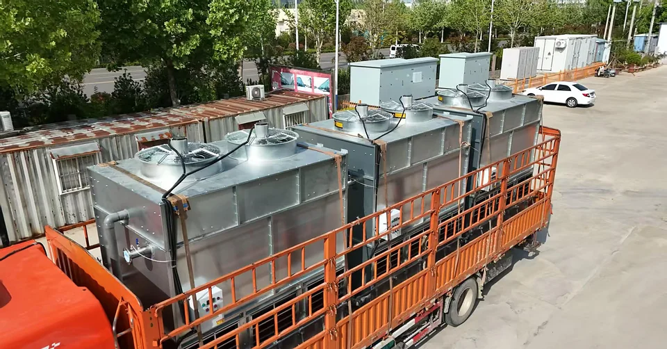 Loaded multi-cell cooling tower delivery