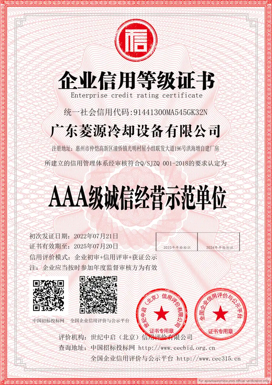 Guangdong Lingyuan AAA Integrity Operation Record