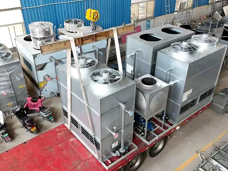 Cooling tower modules during assembly at the partner factory (2)