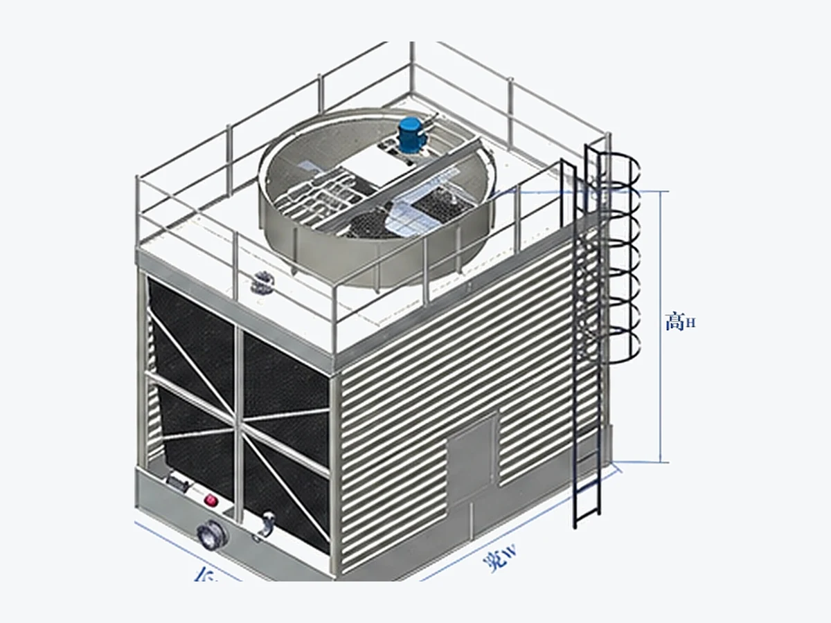 SRN crossflow open FRP cooling tower single cell